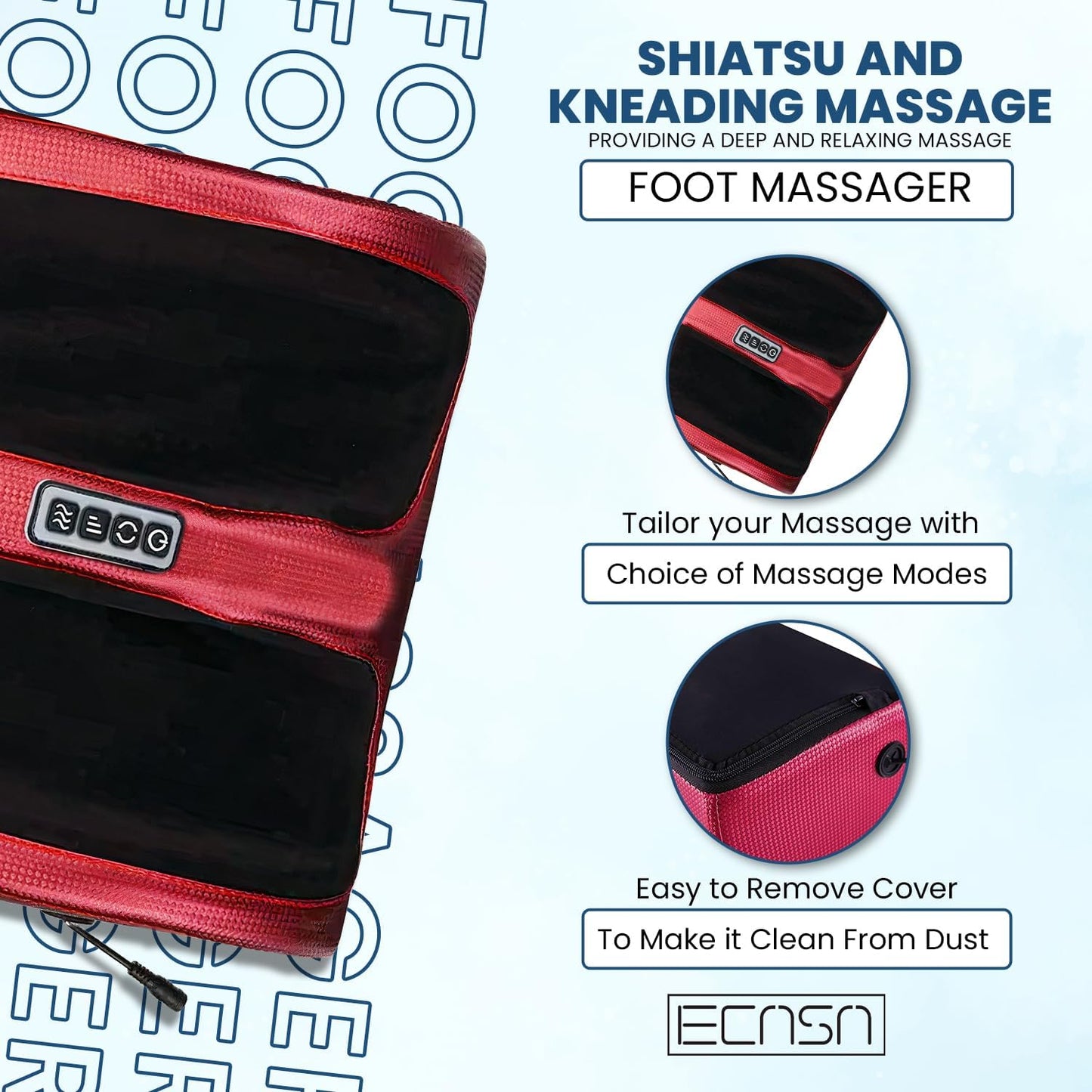 electric foot & leg massager with heat | shiatsu therapy