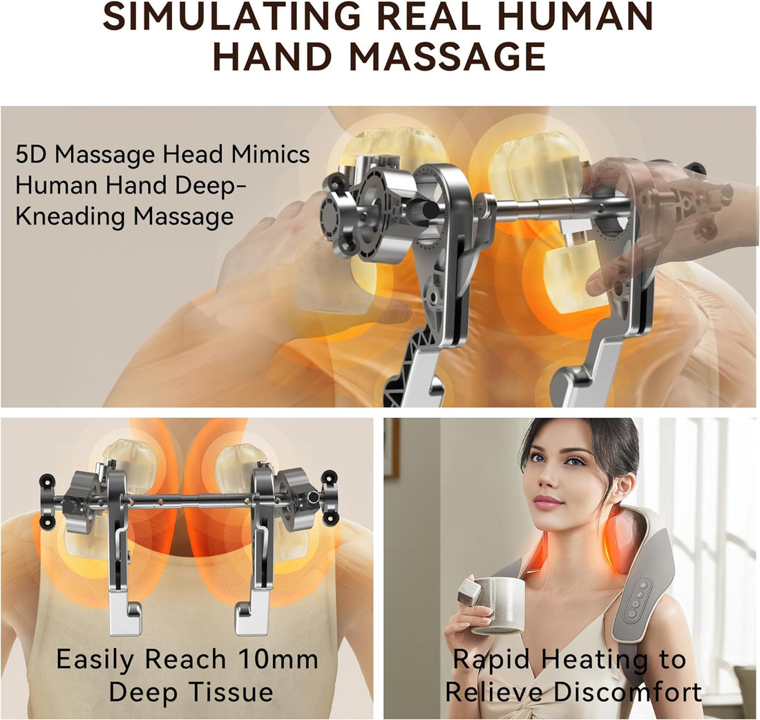 wireless neck & back massager with heat