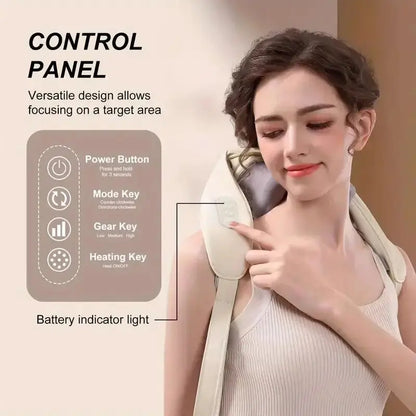 Wireless Neck & Back Massager with Heat