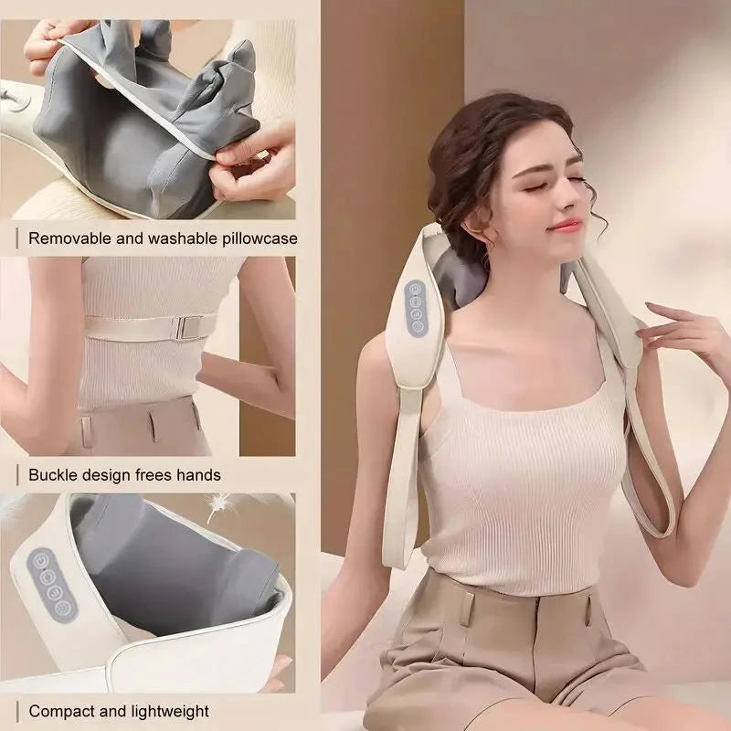 wireless neck & back massager with heat